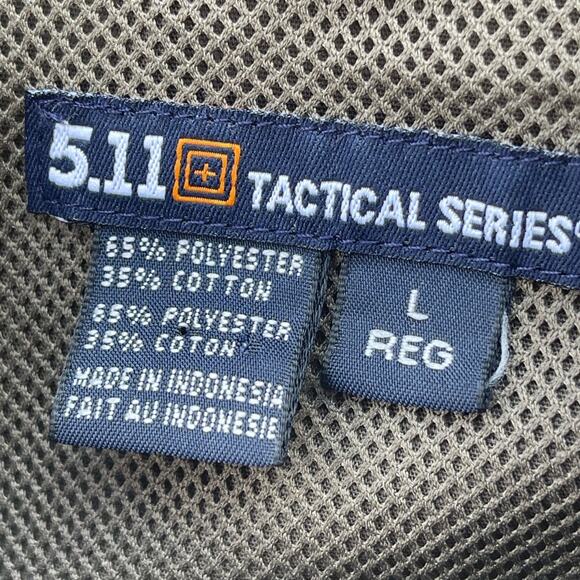 gorpcore athleisure outdoorsy 5.11 Tactical Long sleeve button Shirt Mens large - Picture 2 of 12